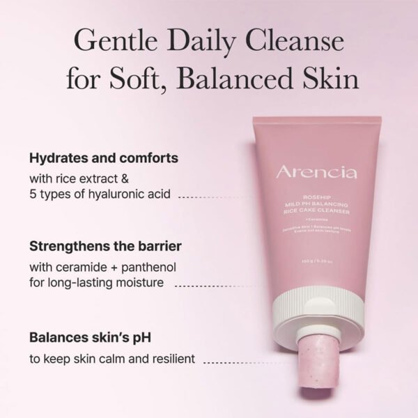 Rosehip Mild PH Balancing Rice Cake Cleanser (150g)