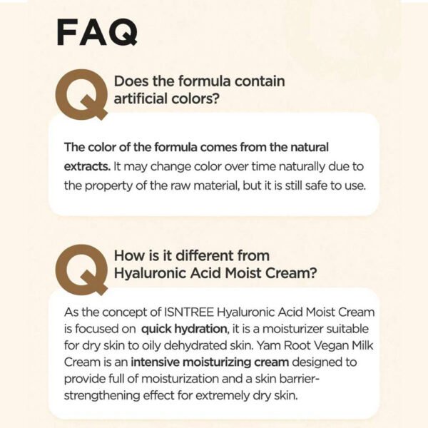 Yam Root Vegan Milk Cream