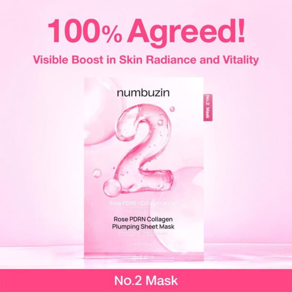 No.2 Rose PDRN Collagen Plumping Sheet Mask