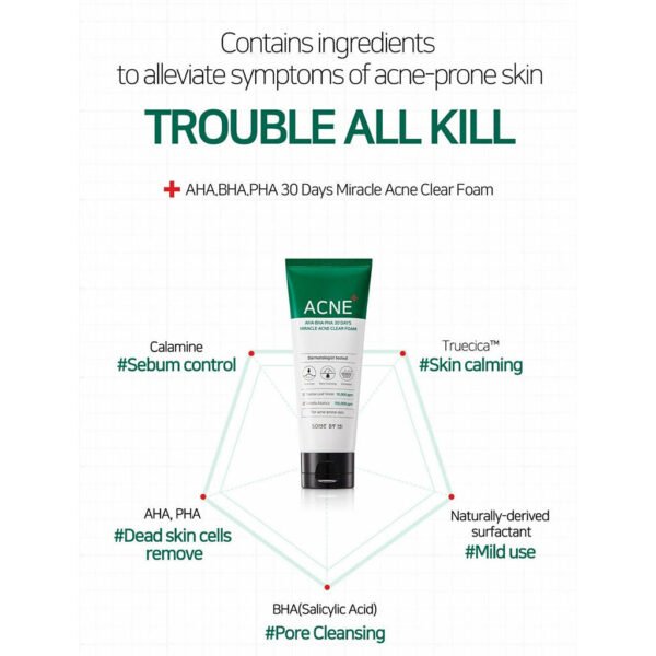 AHA BHA PHA 30 Days Miracle Acne Clear Foam (100ml)