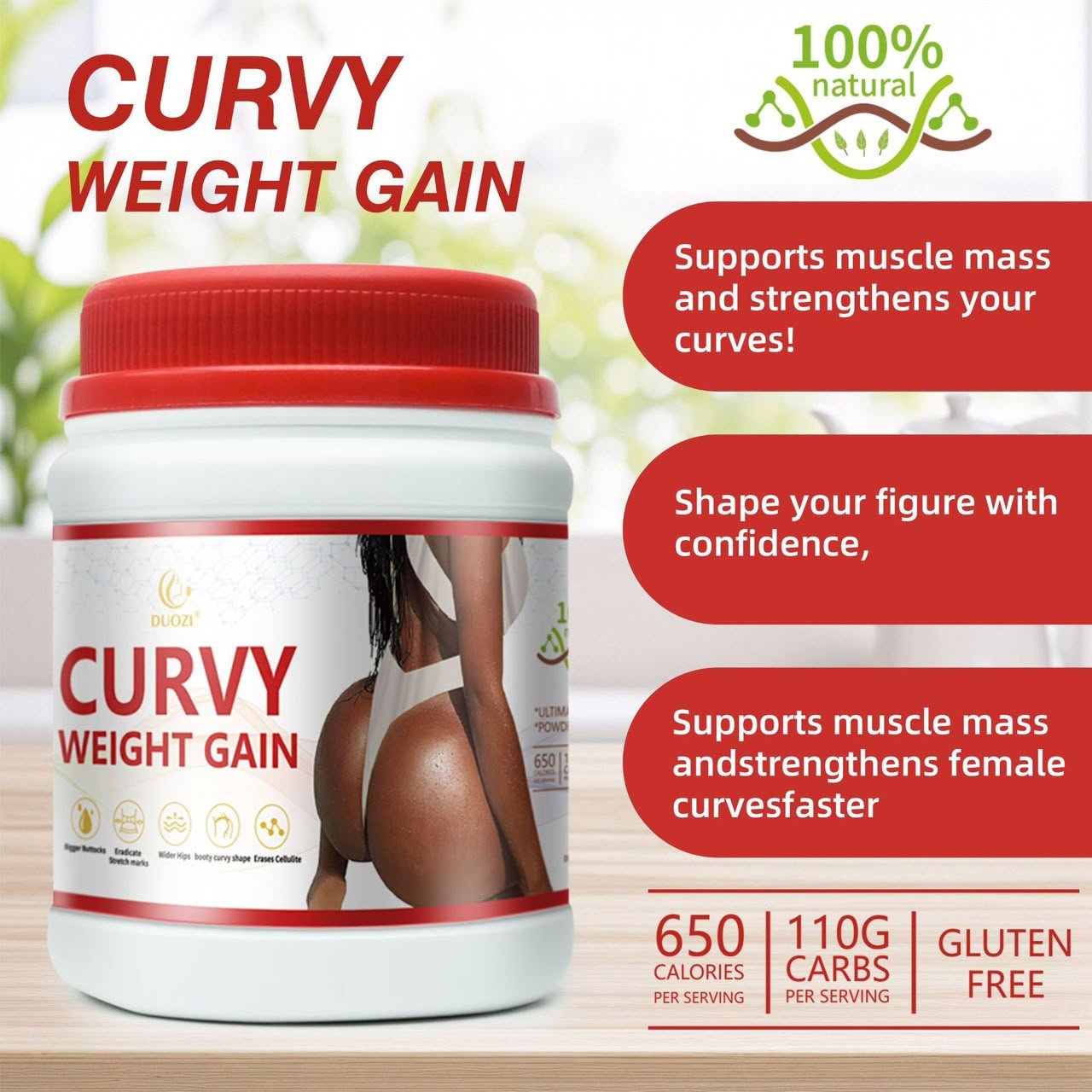 CURVY Weight Gain – High-Calorie Protein Powder for Women - Image 2